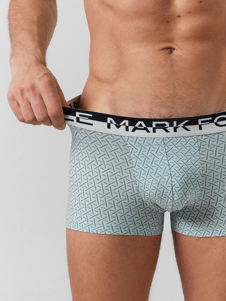 Изображение товара Комплект мужских трусов Mark Formelle 411215-2 (р.98-108, узор на голубой дымке/бриз)