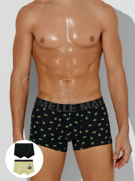 Изображение товара Комплект мужских трусов Mark Formelle 411215-2 (р.94-104, аллигаторы на черном/зеленый Нил)
