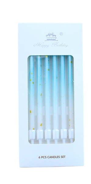 Изображение товара Набор свечей для торта S.G. Home Коктейльные SG-CC-6PB (6шт, голубой)