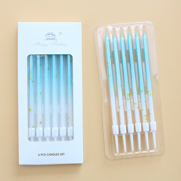 Изображение товара Набор свечей для торта S.G. Home Коктейльные SG-CC-6PB (6шт, голубой)