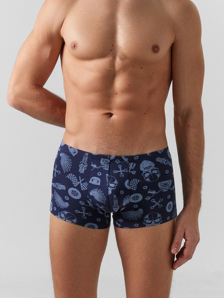 Изображение товара Комплект мужских трусов Mark Formelle 411216-2 (р.86-96, мотодетали на глубоком синем/черный)