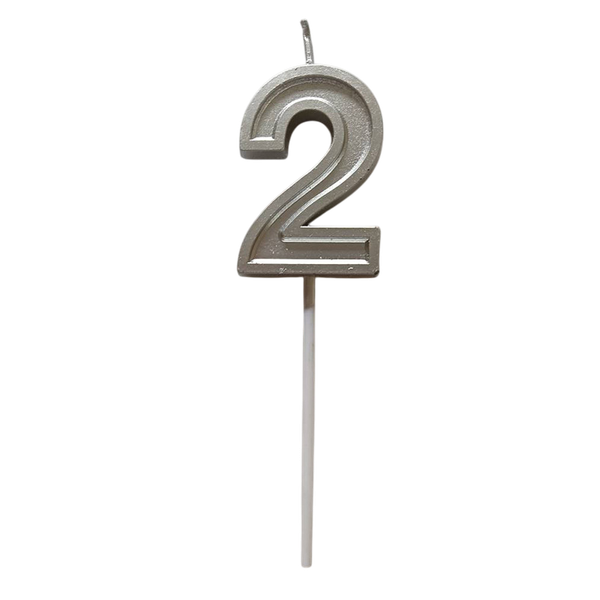 Изображение товара Свеча для торта S.G. Home Цифра 2 на шпажке SG-CC-N3 (серебристый)