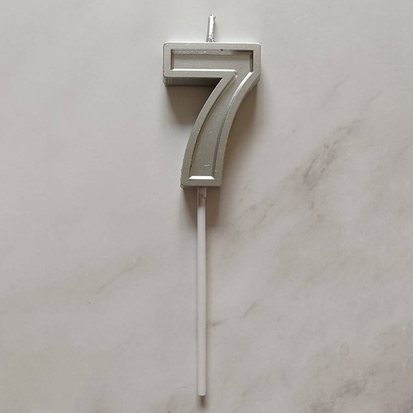 Изображение товара Свеча для торта S.G. Home Цифра 7 на шпажке SG-CC-N3 (серебристый)