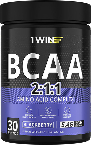 Изображение товара Аминокислоты BCAA 1WIN 2:1:1 (180г, ежевика)