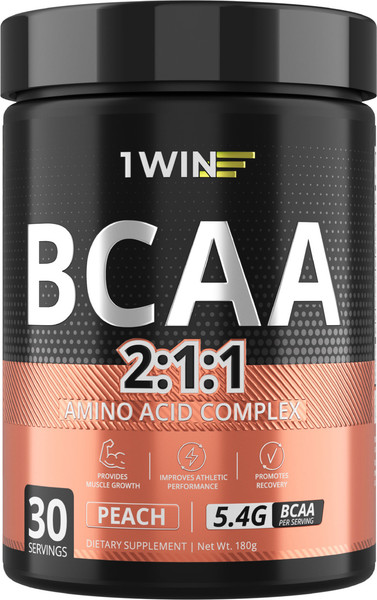 Изображение товара Аминокислоты BCAA 1WIN 2:1:1 (180г, персик)