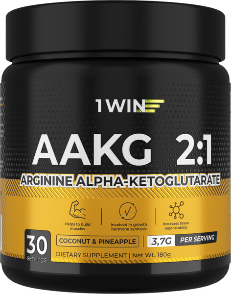 Изображение товара Аминокислота AAKG 1WIN 2:1 (180г, ананас/кокос)