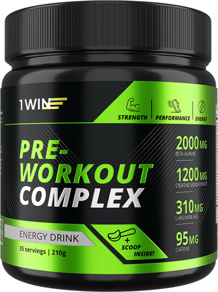 Изображение товара Предтренировочный комплекс 1WIN Pre-workout (35 порций, энергетик)