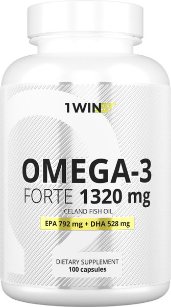 Изображение товара Жирные кислоты 1WIN Omega-3 Форте (100 капсул)