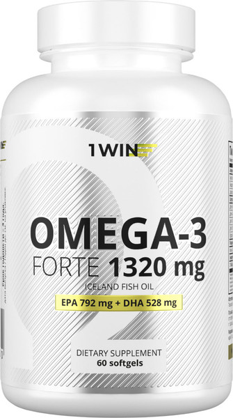Изображение товара Жирные кислоты 1WIN Omega-3 Форте (60 капсул)