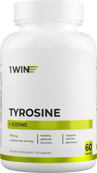 Изображение товара L-тирозин 1WIN С йодом 500мг (120 капсул)