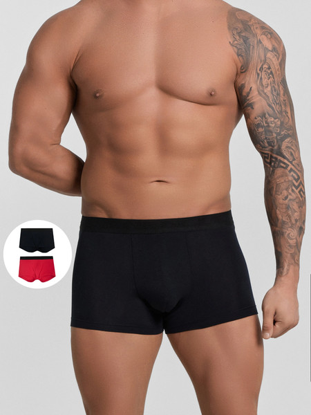 Изображение товара Комплект мужских трусов Mark Formelle 411215-2 (р.86-96, черный/красная лава)