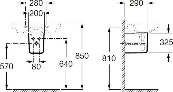 Изображение товара Полупьедестал Roca Debba 33799100Y