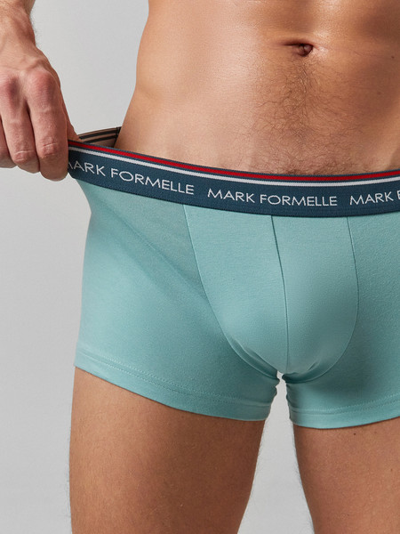 Изображение товара Комплект мужских трусов Mark Formelle 411215-2 (р.86-96, пыльная бирюза/геометрия на атлантике)