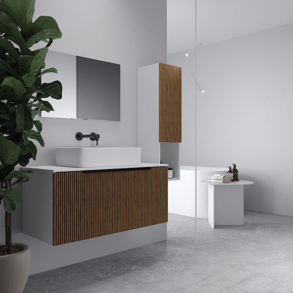 Изображение товара Тумба под умывальник ЗОВ Дублин 100 / DU100LWMRM (белый тростник)