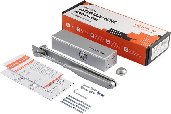 Изображение товара Доводчик с рычагом Нора-М 820 / 19272 (серебристый)