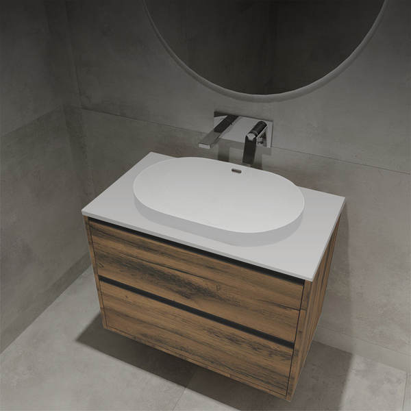 Изображение товара Тумба с умывальником ЗОВ Парма 100 / P100LA0MAMC1B-LDSPW6002 (аттик)