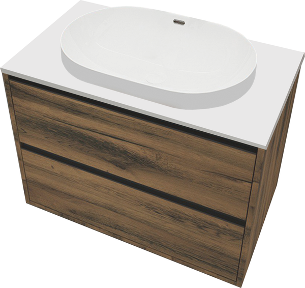 Изображение товара Тумба с умывальником ЗОВ Парма 100 / P100LA0MAMC1B-LDSPW6002 (аттик)