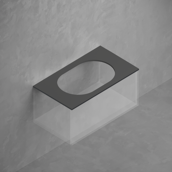 Изображение товара Тумба с умывальником ЗОВ Парма 100 / P100LAN0MAMC1B-LDSPH6002 (аттик)