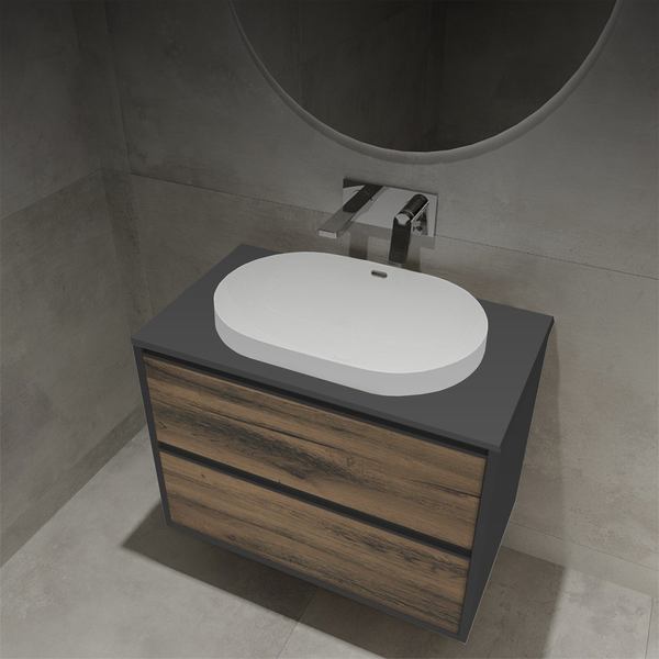 Изображение товара Тумба с умывальником ЗОВ Парма 100 / P100LAN0MAMC1B-LDSPH6002 (аттик)