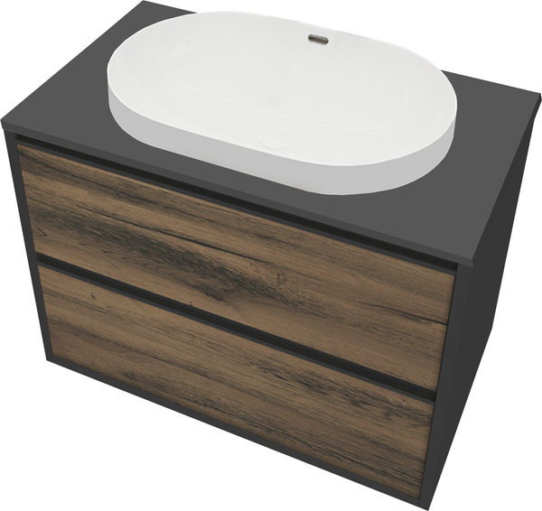 Изображение товара Тумба с умывальником ЗОВ Парма 100 / P100LAN0MAMC1B-LDSPH6002 (аттик)