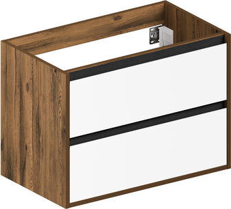 Изображение товара Тумба с умывальником ЗОВ Парма 70 / P70LA0MWMC1B-LDSPA6002 (аттик/белый матовый)