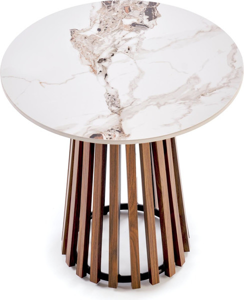 Изображение товара Журнальный столик Halmar Carina S (бежевый мрамор/орех)