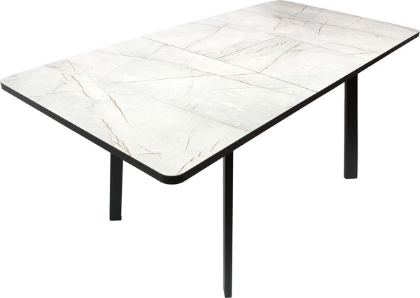 Изображение товара Обеденный стол ВВР Миллер пластик 120-160x80 (каспий серый/черный №3)