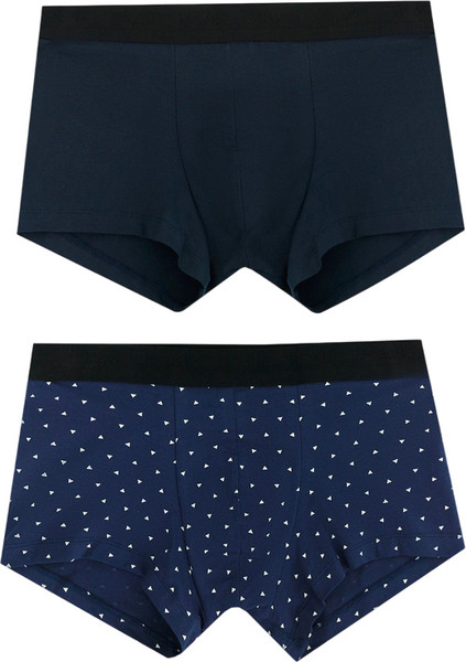 Изображение товара Комплект мужских трусов Mark Formelle 411215-2 (р.90-100, треугольники на морском/неви)