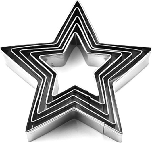Изображение товара Набор форм для печенья S.G. Home Звезда SG-CM-S5 (5шт)