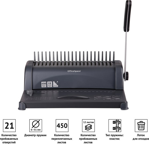 Изображение товара Брошюровщик OfficeSpace BM124 Perfect Bind / BM_26816