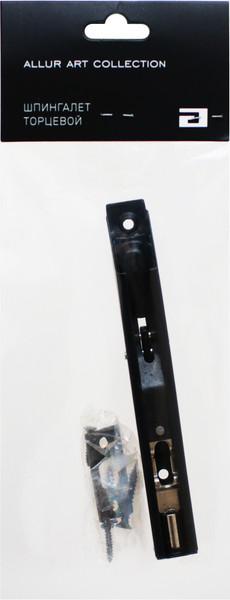 Изображение товара Шпингалет торцевой Аллюр 01-140 BL (матовый черный)