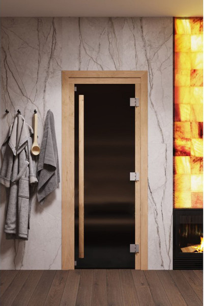 Изображение товара Стеклянная дверь для бани/сауны COOPER Premium 200x81.5 (бронза матовая)