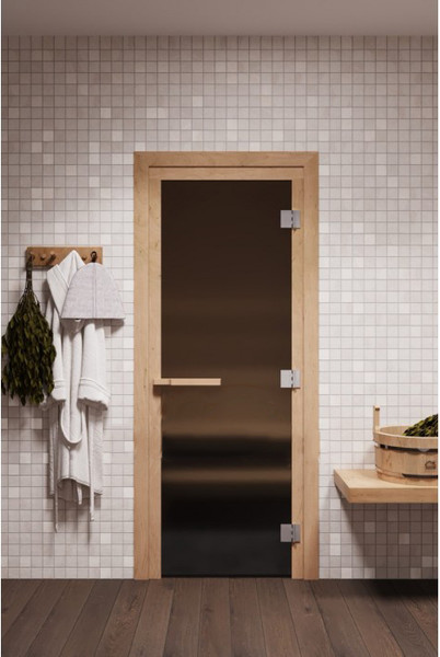 Изображение товара Стеклянная дверь для бани/сауны COOPER Pro 180x71.5 (бронза матовая)