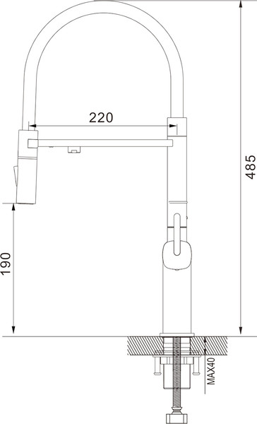 Изображение товара Смеситель Rose R358G (золотой сатин)