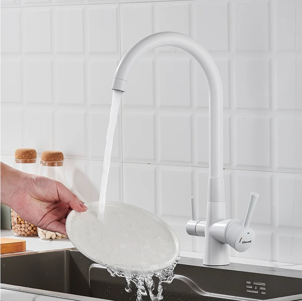 Изображение товара Смеситель Shevanik S428C (белый)