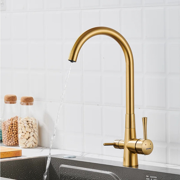 Изображение товара Смеситель Shevanik S428G (золотой сатин)