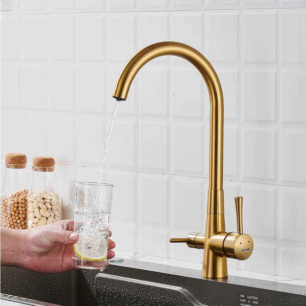 Изображение товара Смеситель Shevanik S428G (золотой сатин)