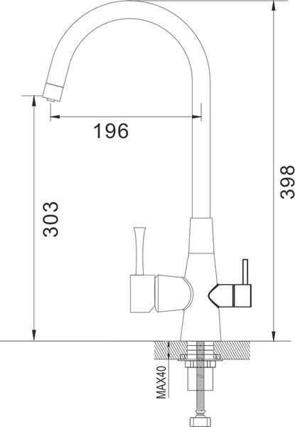 Изображение товара Смеситель Shevanik S428G (золотой сатин)