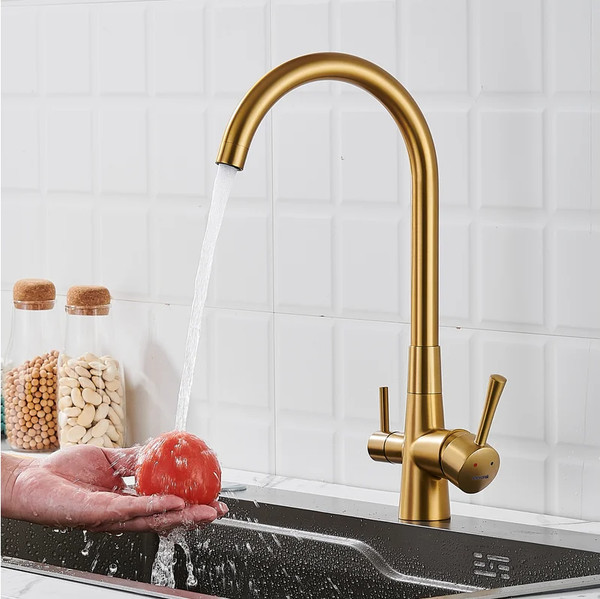 Изображение товара Смеситель Shevanik S428G (золотой сатин)