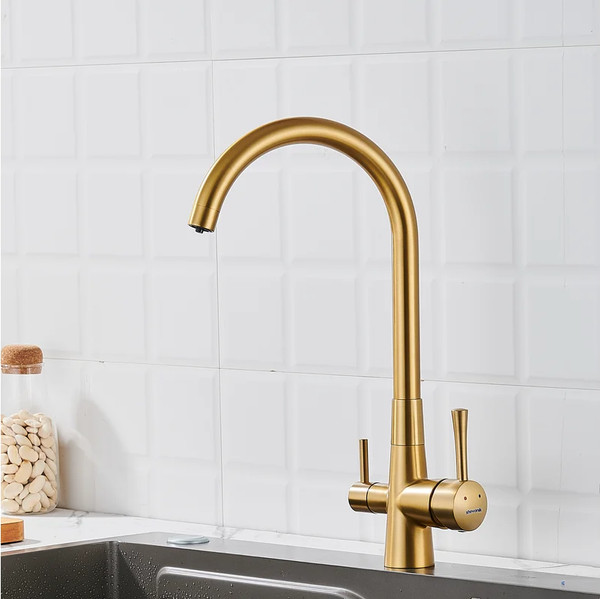 Изображение товара Смеситель Shevanik S428G (золотой сатин)