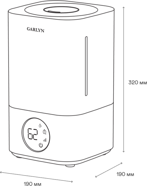 Изображение товара Традиционный увлажнитель воздуха Garlyn AirMist V10