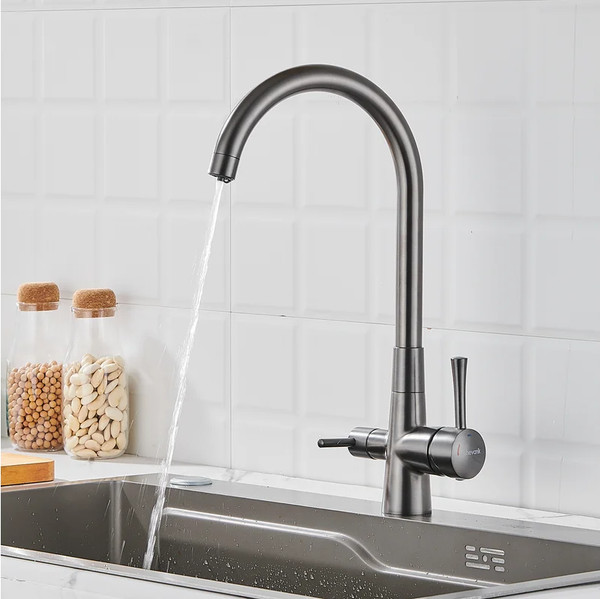 Изображение товара Смеситель Shevanik S428T (оружейная сталь)