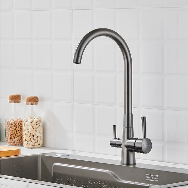 Изображение товара Смеситель Shevanik S428T (оружейная сталь)