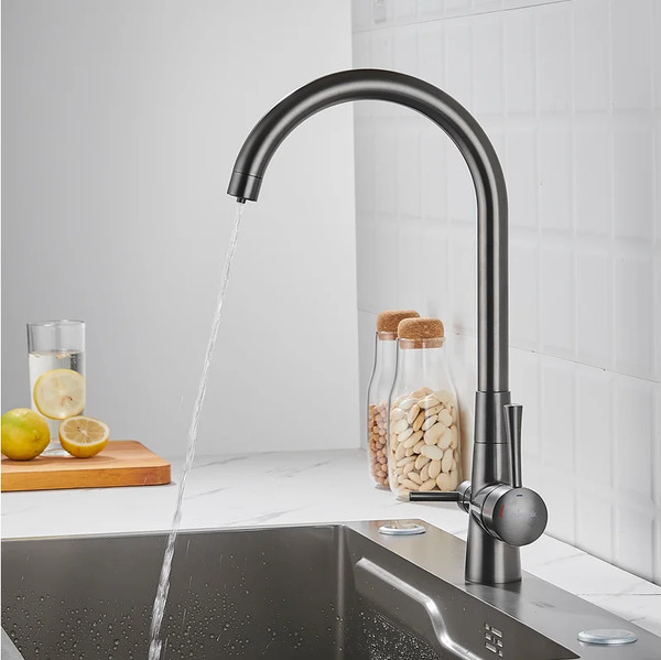 Изображение товара Смеситель Shevanik S428T (оружейная сталь)