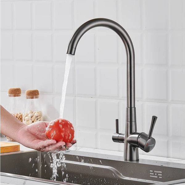 Изображение товара Смеситель Shevanik S428T (оружейная сталь)