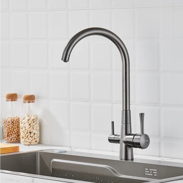 Изображение товара Смеситель Shevanik S428T (оружейная сталь)