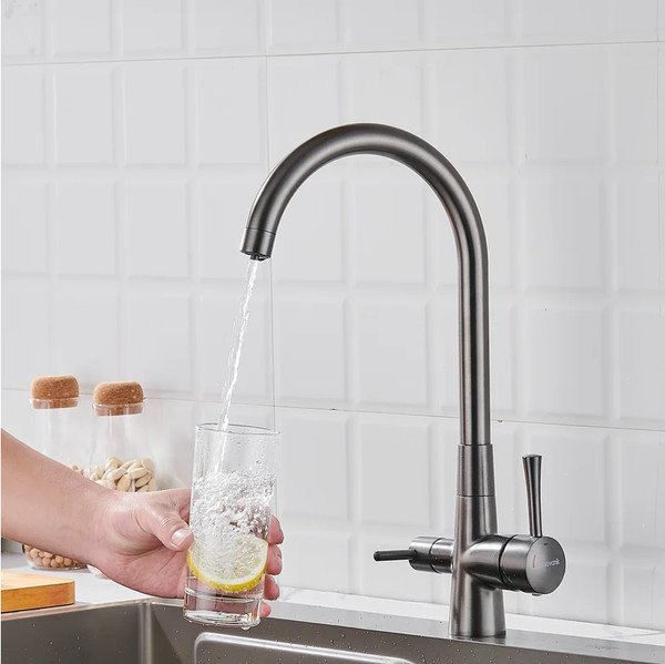 Изображение товара Смеситель Shevanik S428T (оружейная сталь)