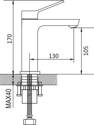 Изображение товара Смеситель Shevanik S4301G (золотой сатин)
