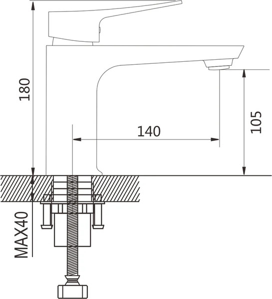 Изображение товара Смеситель Shevanik S4401G (золотой сатин)
