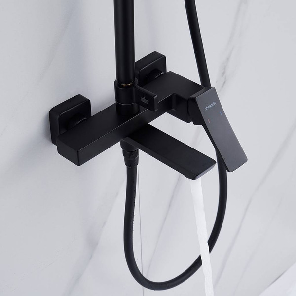 Изображение товара Душевая система со смесителем Shevanik S4436H (черный)